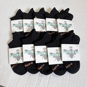 New Bombas 10 Pairs of Black Ankle Socks Size XS Women’s Size 4-6 Youth Size 1-6